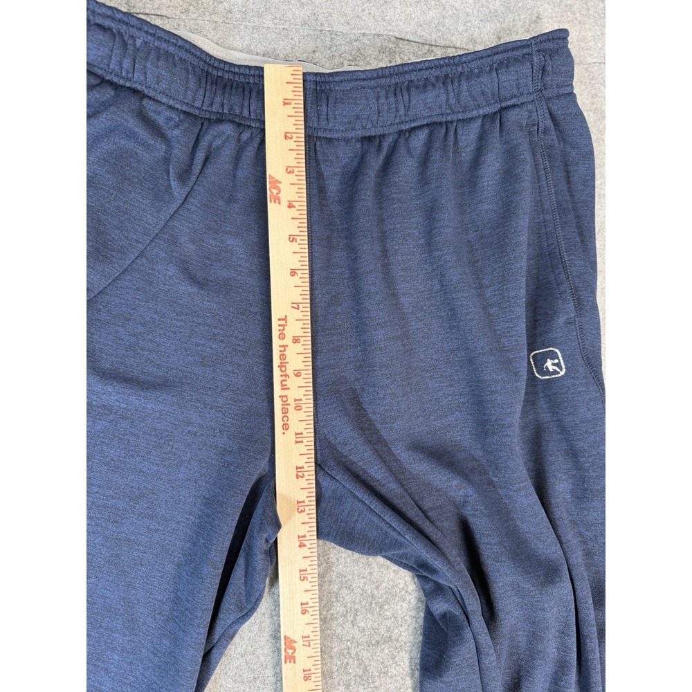 AND1 Mens XL Tech Fleece Sweatpants Navy Blue Joggers Zip Pocket Adjustable Hem - Picture 6 of 11